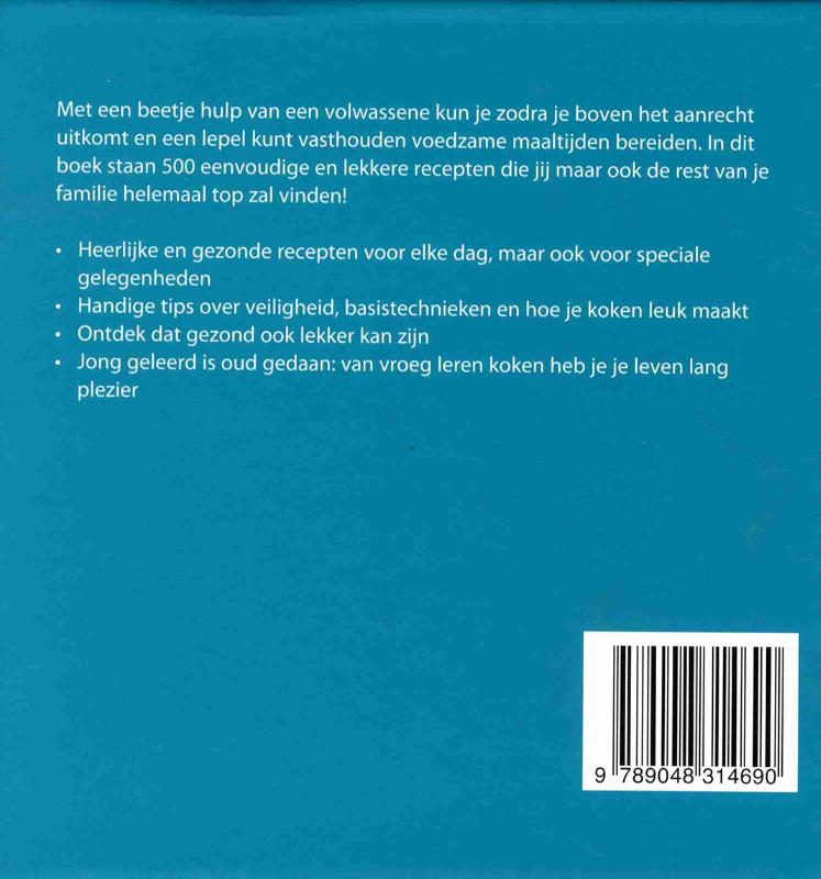 Achterkant van 500 recepten voor jonge koks
