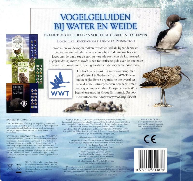 Achterkant van Vogelgeluiden bij water en weide