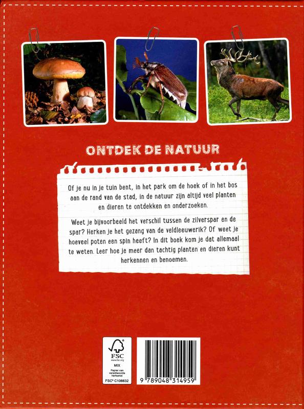 Achterkant van Ontdek de natuur