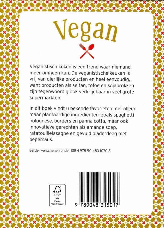 Achterkant van Vegan