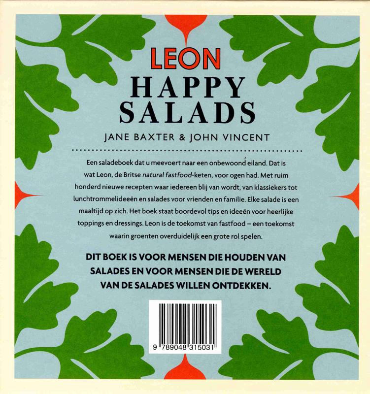 Achterkant van Leon happy salads