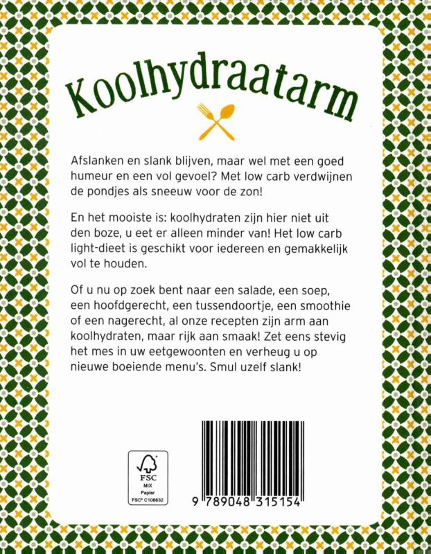 Achterkant van Koolhydraatarm