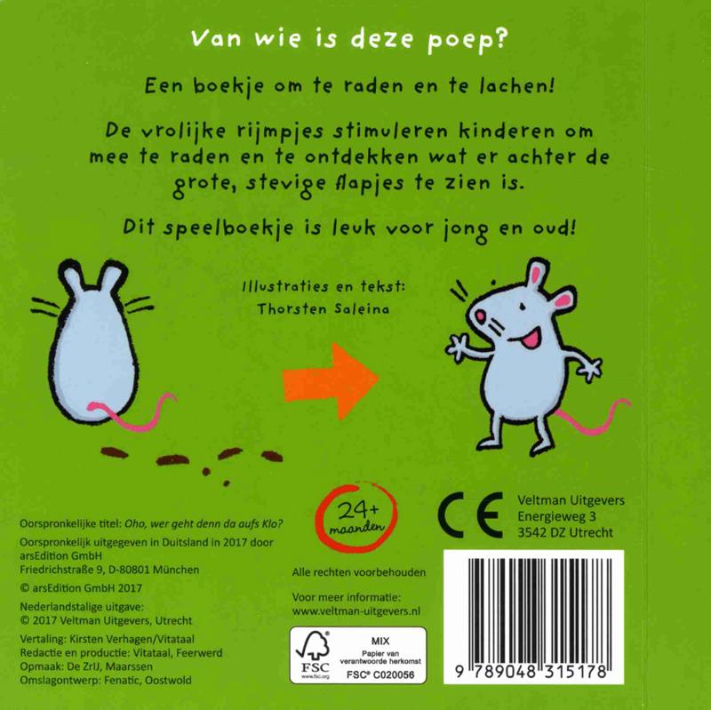 Achterkant van Van wie is deze poep?