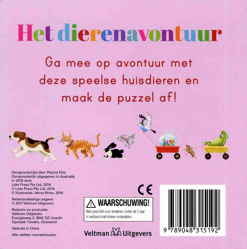 Achterkant van Het dierenavontuur