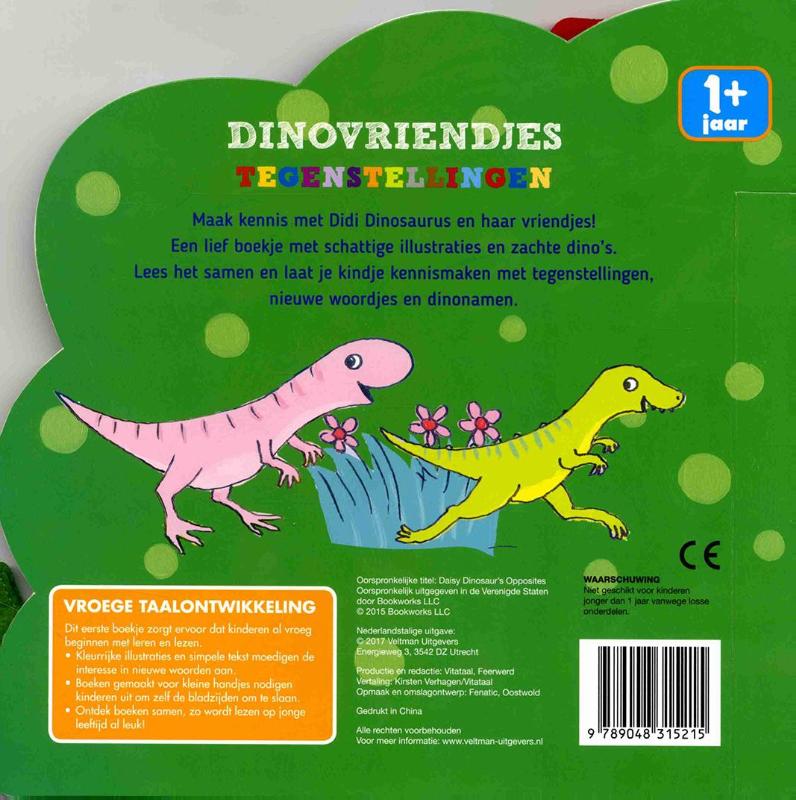 Achterkant van Dinovriendjes: tegenstellingen