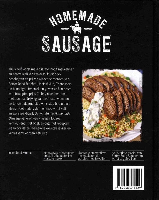 Achterkant van Homemade sausage