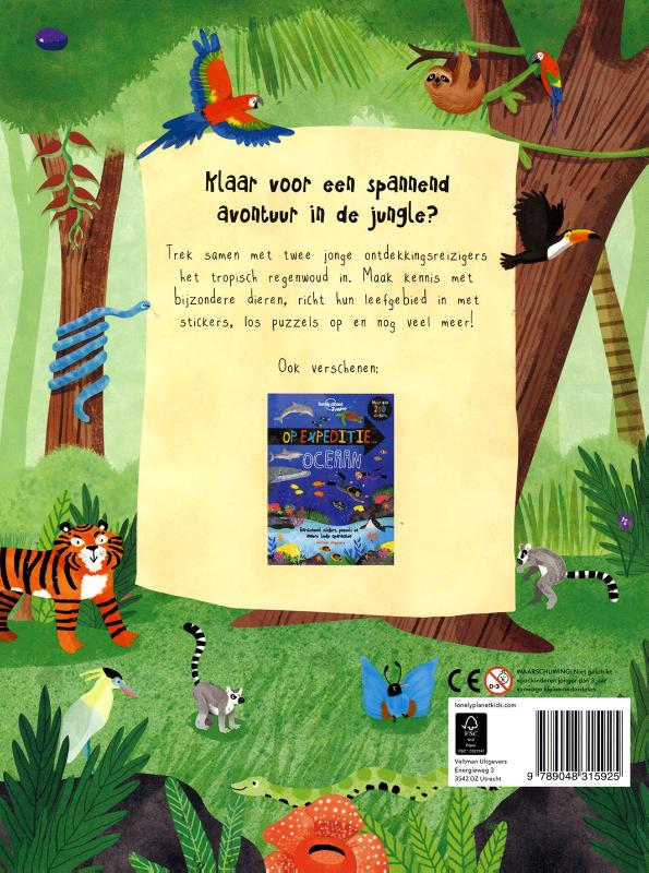 Achterkant van Op expeditie: jungle