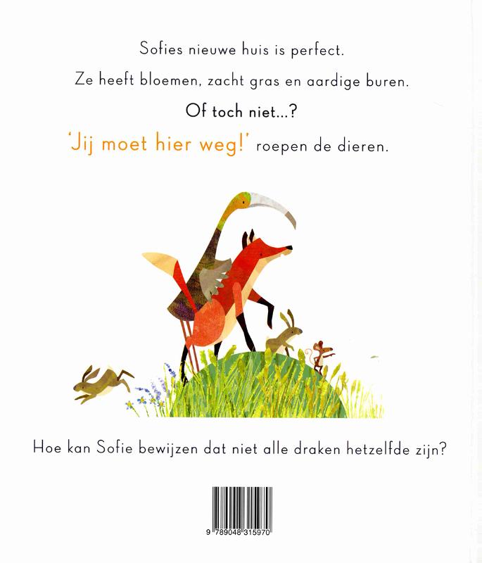 Achterkant van Kijk uit, een draak!