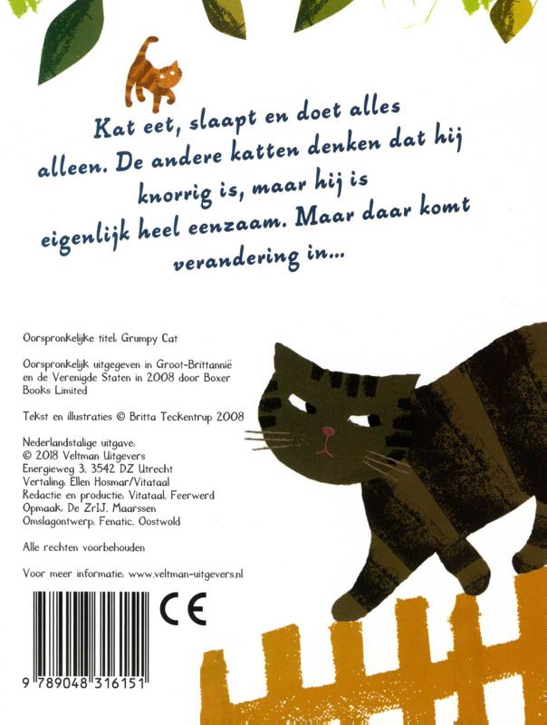 Achterkant van De knorrige kat