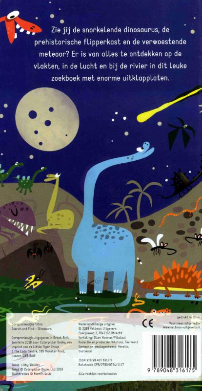 Achterkant van Zoekboek Dino's