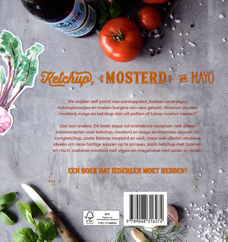 Achterkant van Ketchup, mosterd & mayo