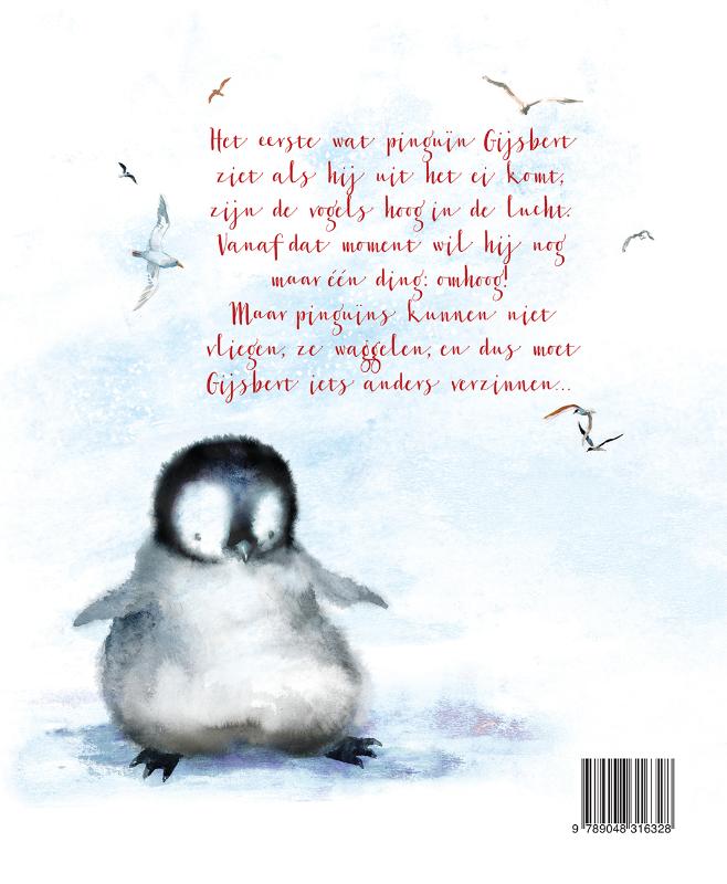 Achterkant van Pinguïn wil vliegen