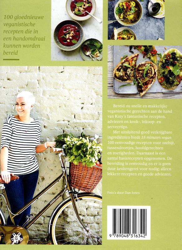 Achterkant van 15 minuten vegan