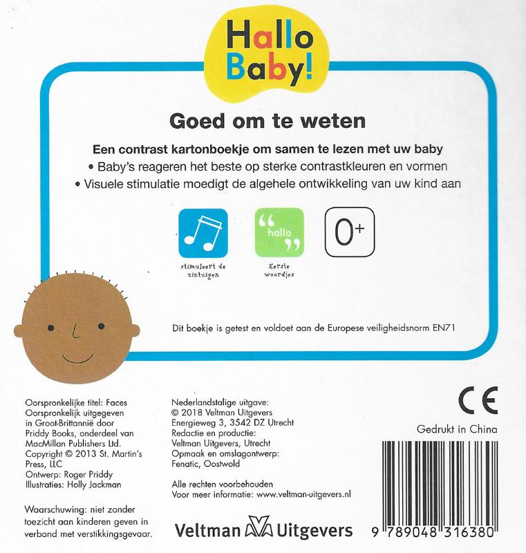 Achterkant van Hallo Baby! Gezichten