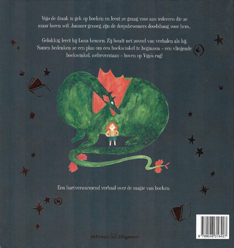 Achterkant van Vigo's vliegende boekwinkel