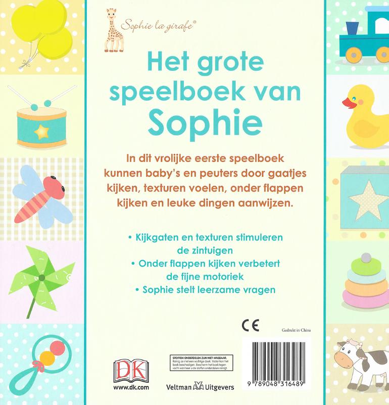 Achterkant van Het grote speelboek van Sophie