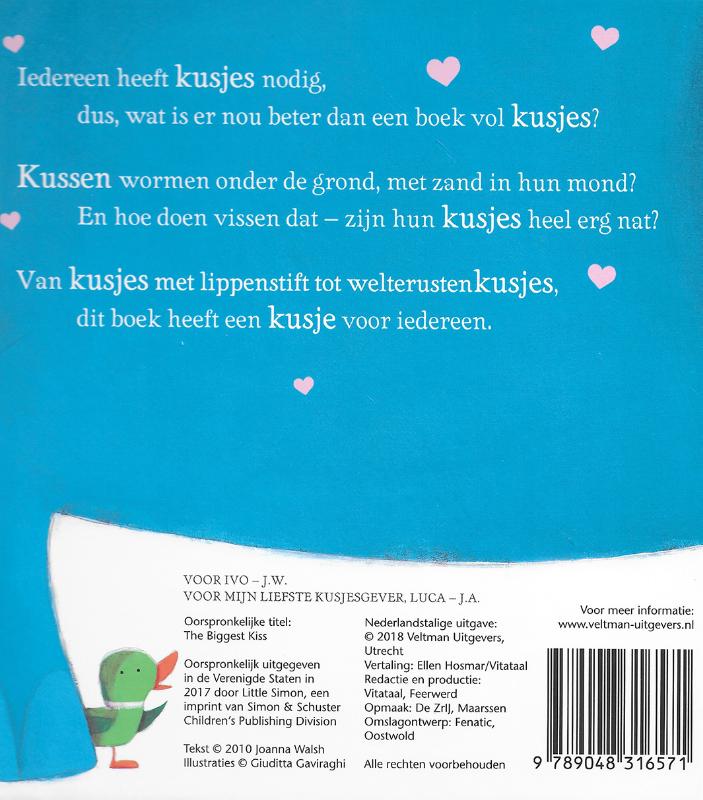 Achterkant van Het allerbeste kusje