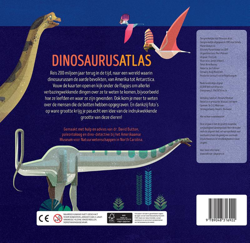 Achterkant van Dinosaurusatlas