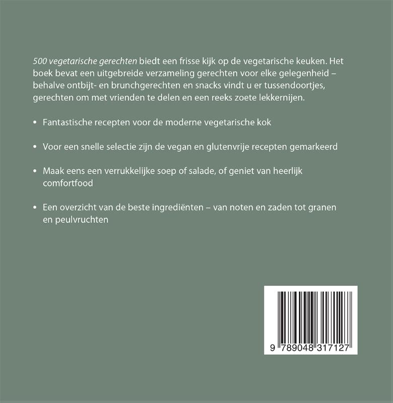 Achterkant van 500 vegetarische gerechten