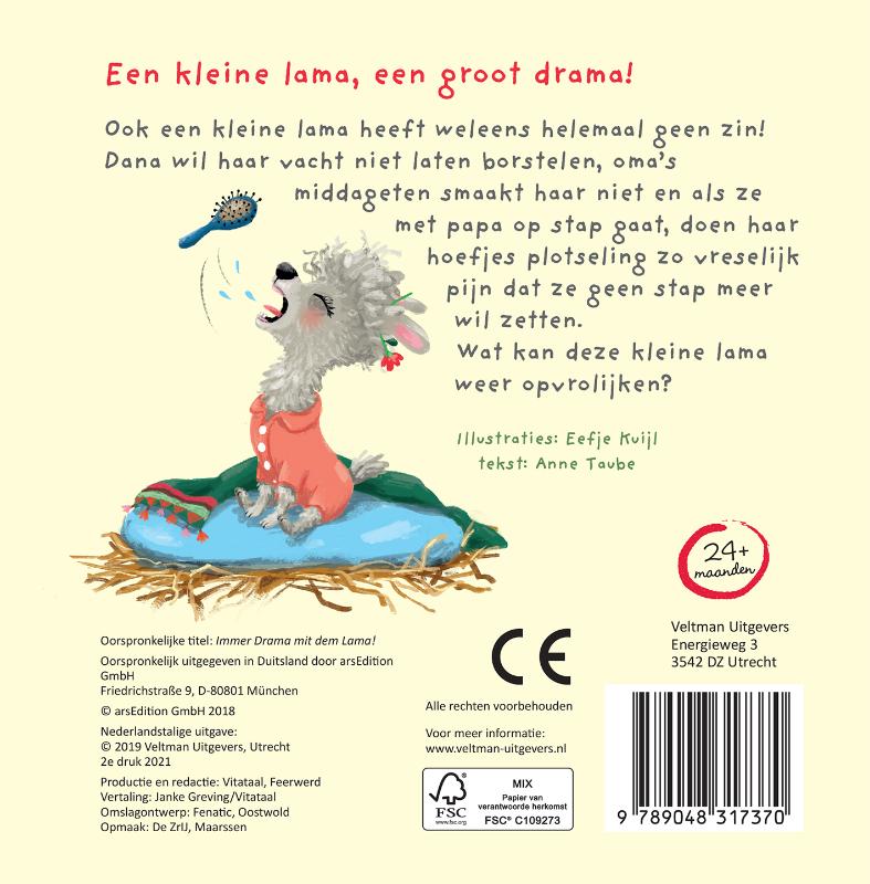 Achterkant van Een groot drama met Kleine Lama
