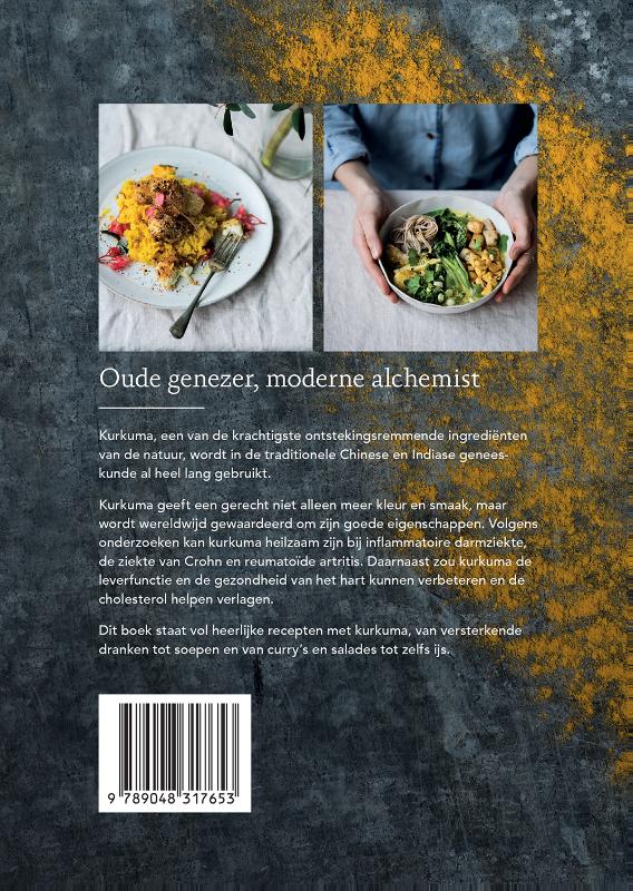 Achterkant van Het kurkuma kookboek