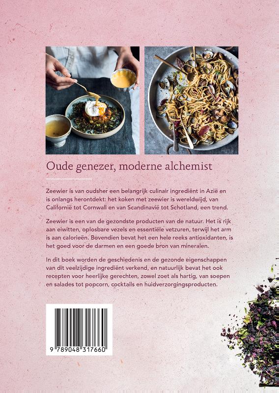 Achterkant van Het zeewier kookboek