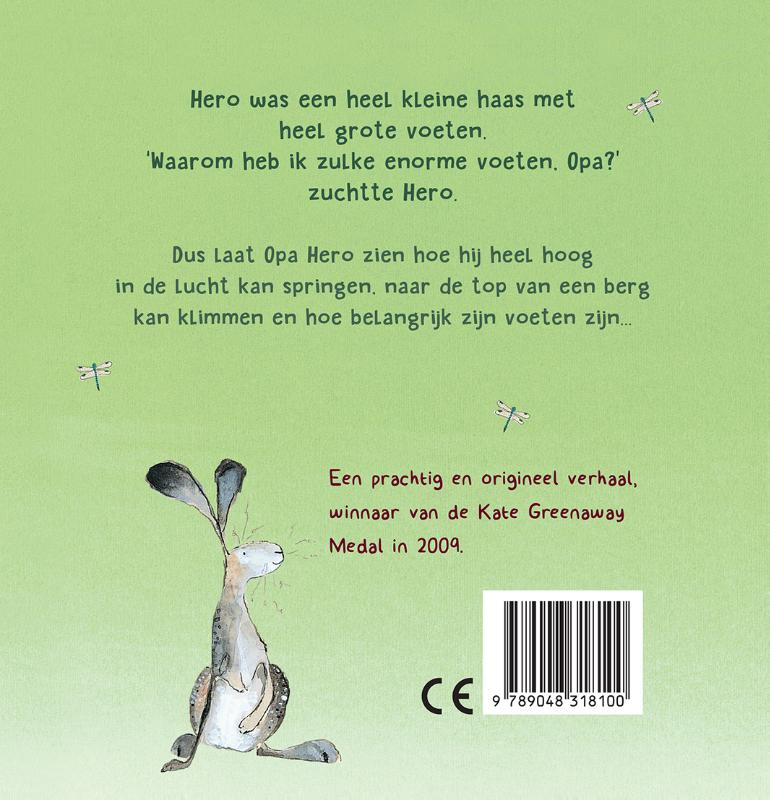Achterkant van De haas met de grote voeten