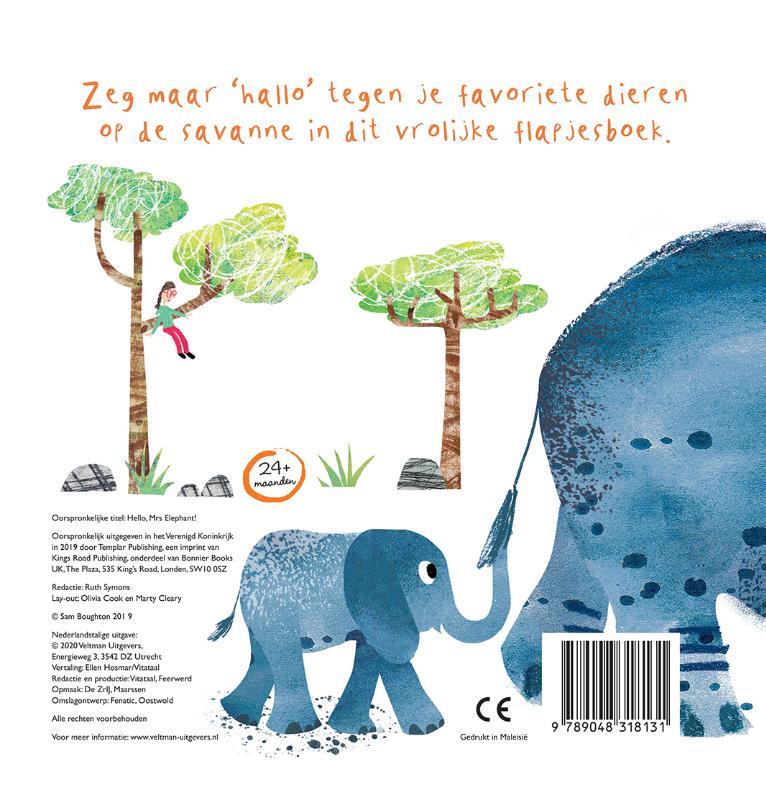 Achterkant van Hallo, mevrouw Olifant!