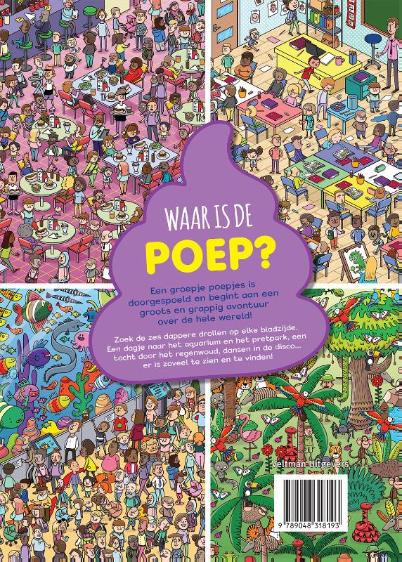 Achterkant van Waar is de poep?