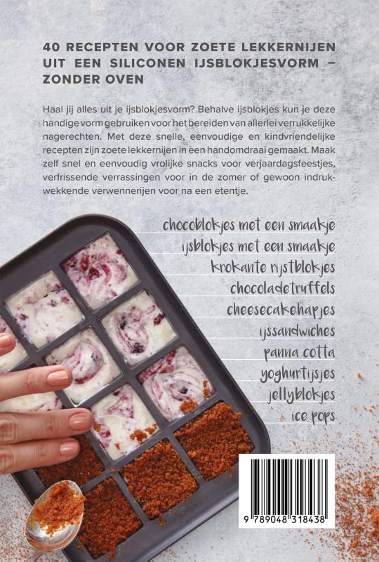 Achterkant van Zoete lekkernijen uit de ijsblokjesvorm