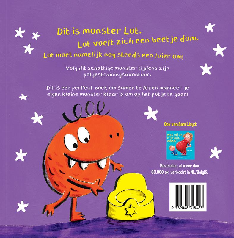 Achterkant van Met je billen op het potje