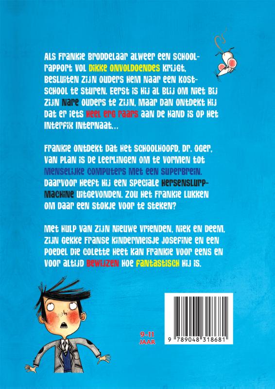 Achterkant van Fantastische Frankie en de hersenslurpmachine