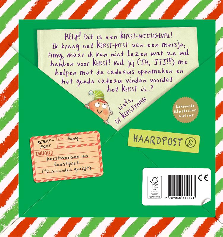 Achterkant van Kerstpost