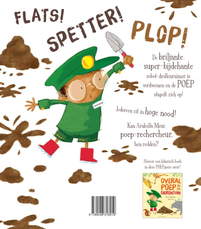 Achterkant van Poep in de dierentuin - Het grote poep-mysterie