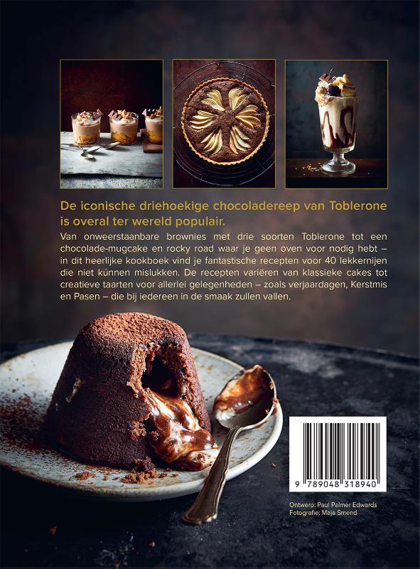 Achterkant van Toblerone kookboek
