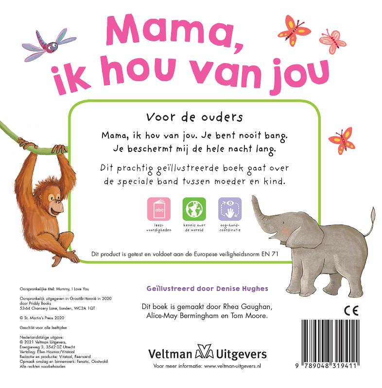 Achterkant van Mama, ik hou van jou