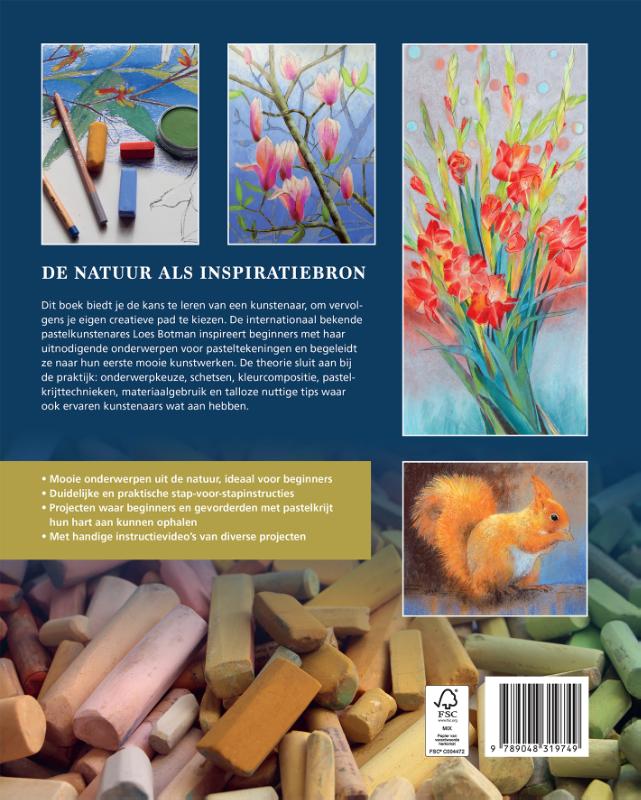 Achterkant van Natuur met pastelkrijt