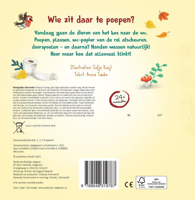 Achterkant van Dikke pret op het toilet!