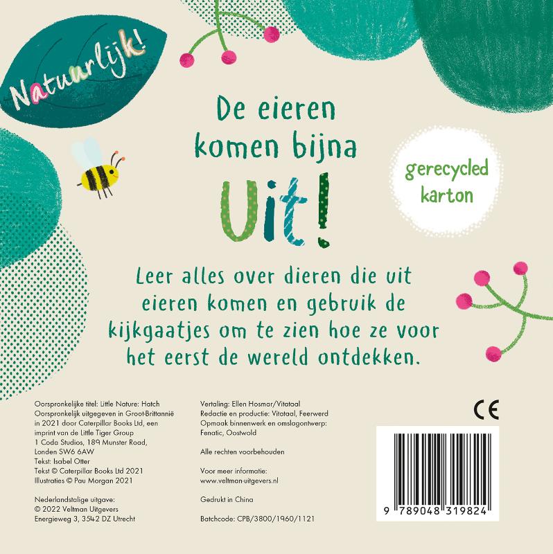 Achterkant van Uit een ei