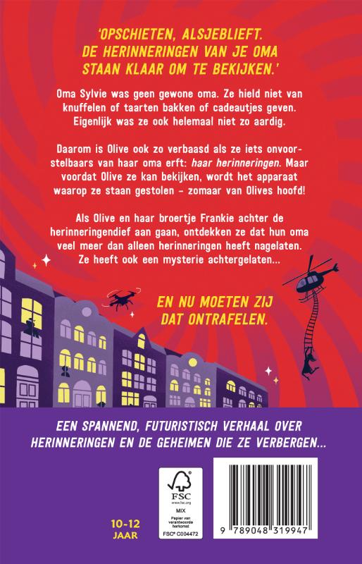 Achterkant van Olive Jones en de herinneringendief
