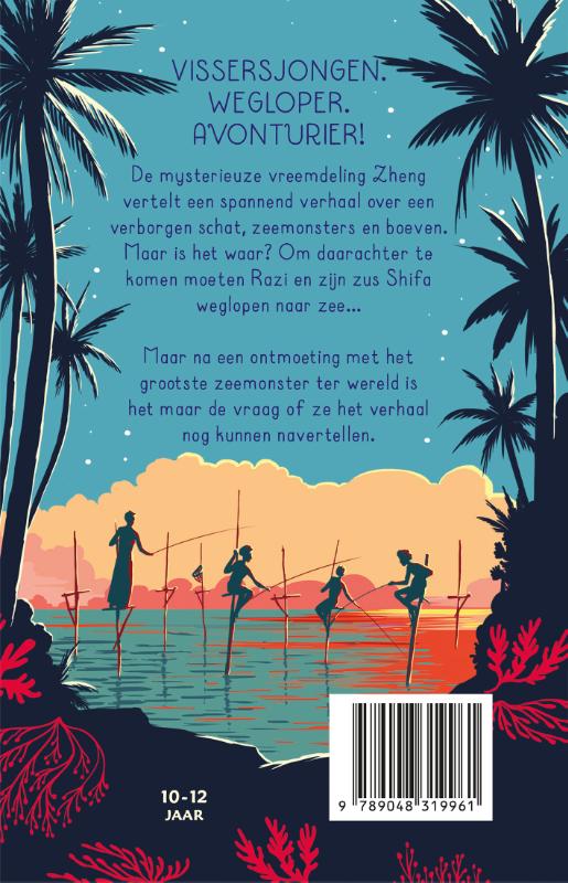 Achterkant van De jongen die met een walvis zwom