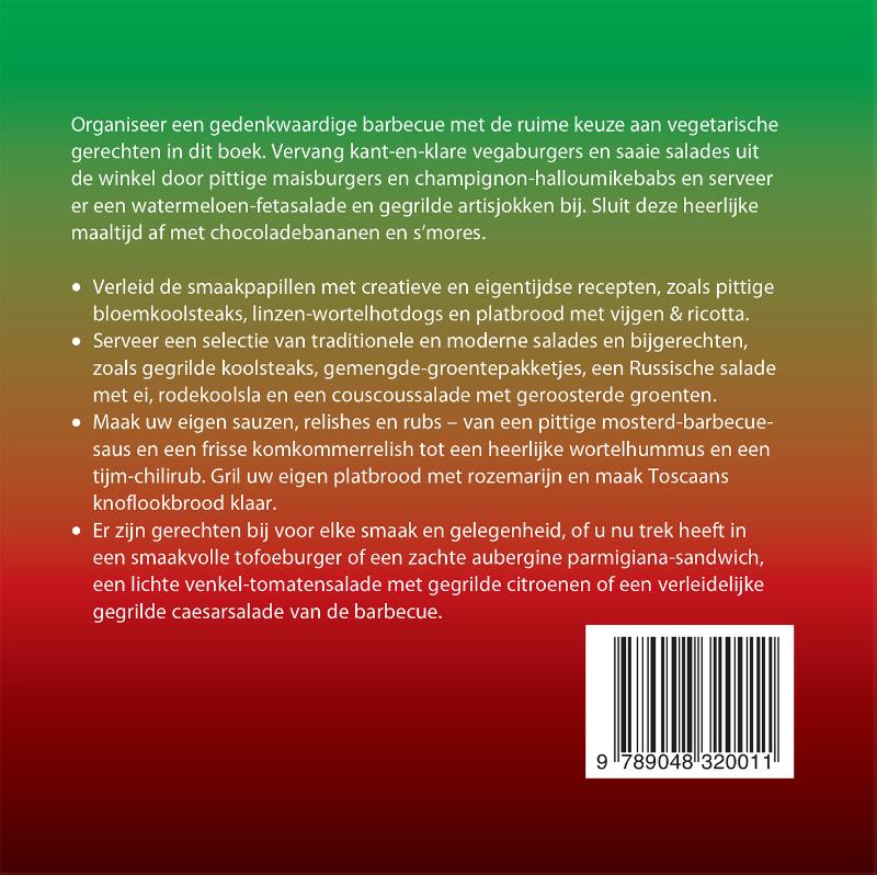 Achterkant van 500 vegetarische barbecuerecepten