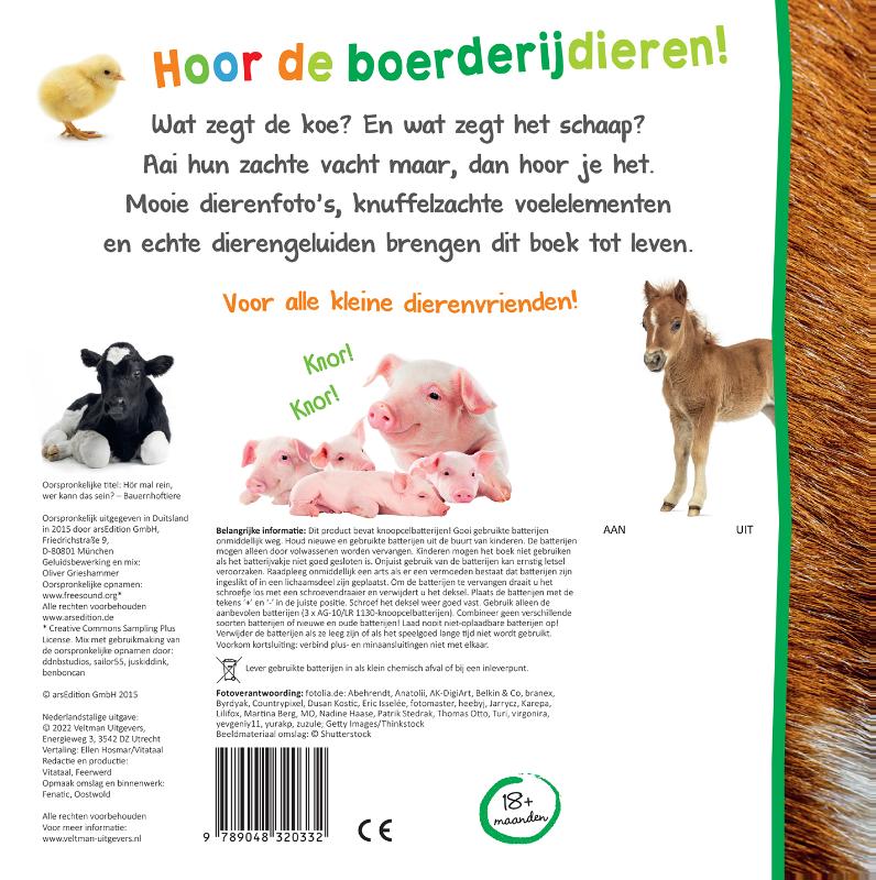 Achterkant van Welk dier hoor ik hier? - Boerderijdieren