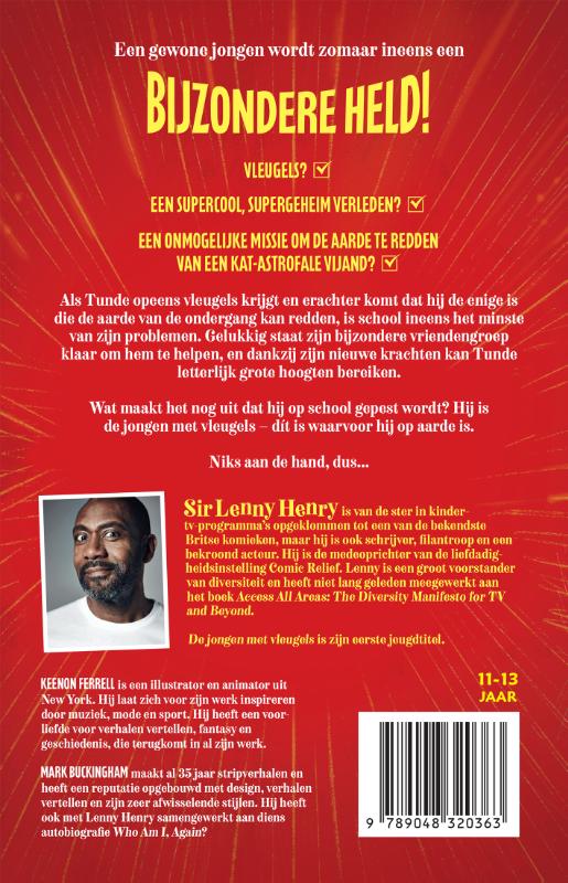 Achterkant van De jongen met vleugels