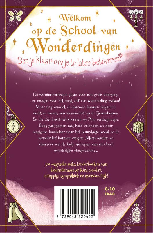 Achterkant van De school van wonderdingen - De Simsala-plu