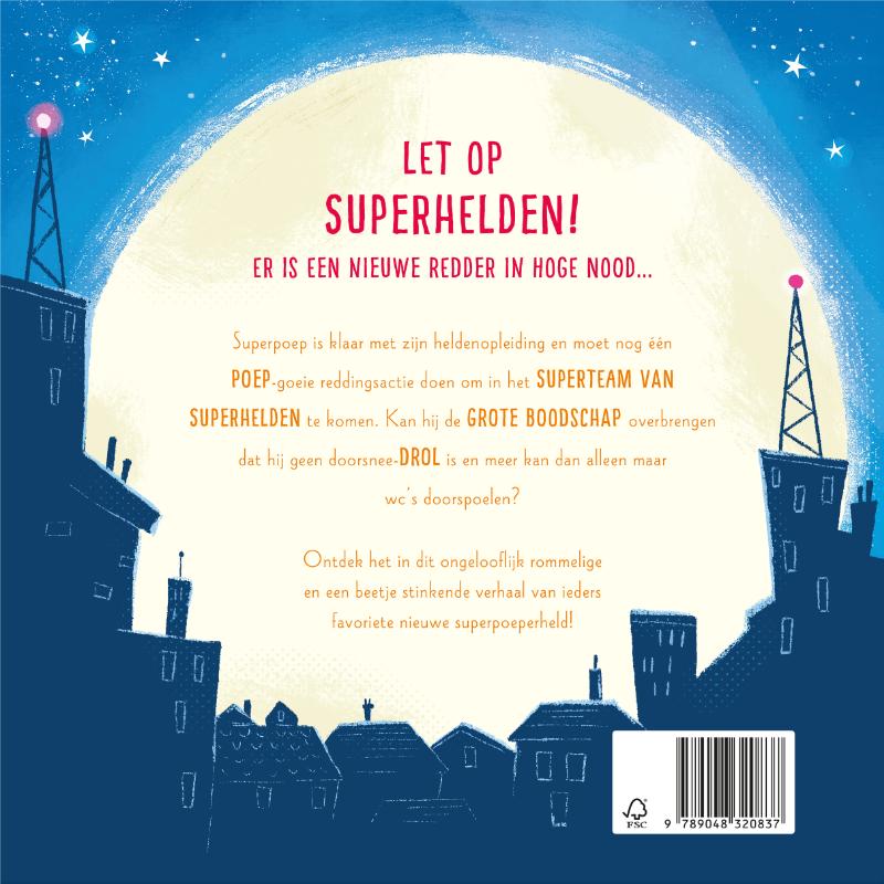Achterkant van Superpoep!