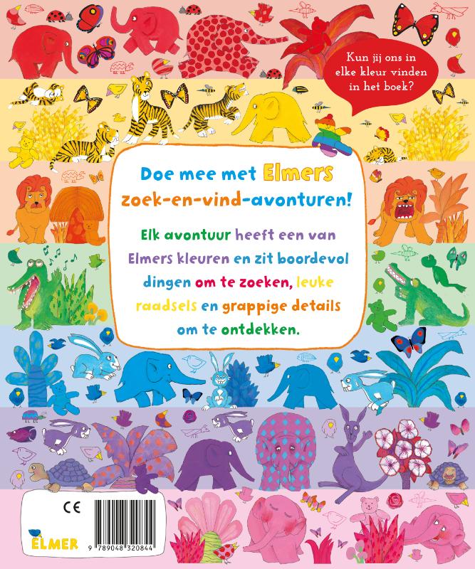Achterkant van Elmer zoek en vind - Kleuren