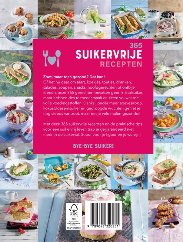 Achterkant van 365 suikervrije recepten