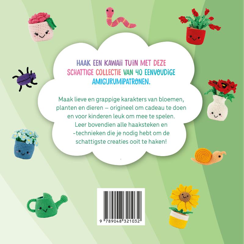 Achterkant van Kawaii haken voor groene vingers