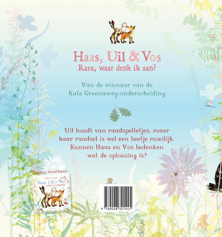 Achterkant van Haas, Uil & Vos Rara, waar denk ik aan?